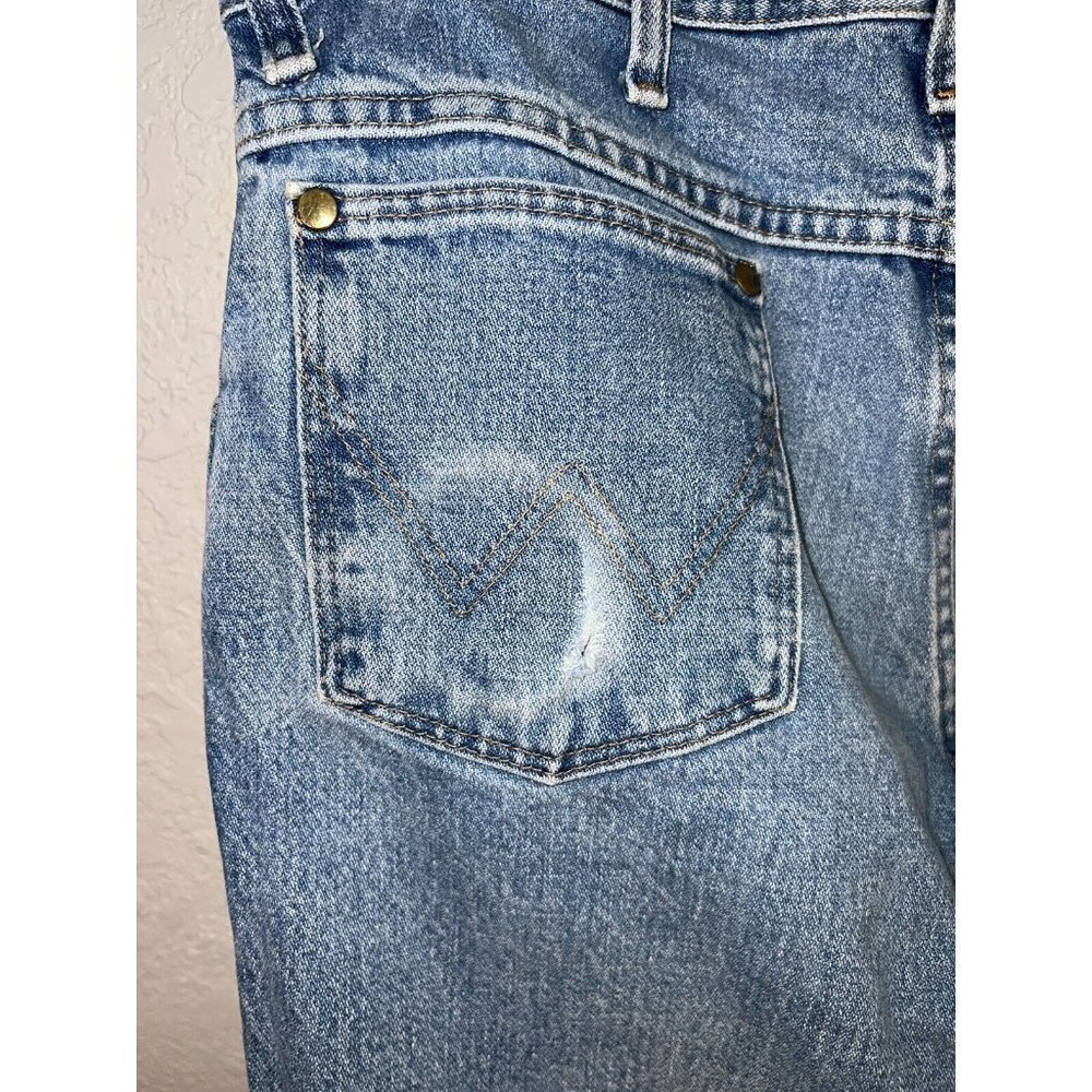 Wrangler Jeans Mens 33x32 Blue Slim Fit Cowboy Cut Cotton Medium Wash 36MWZSW X - Picture 5 of 11